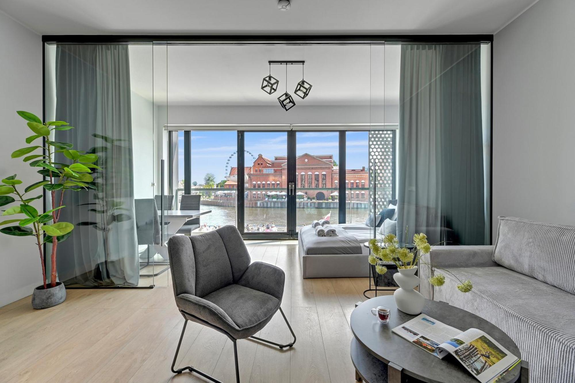 Symfonia Amazing River View Apartment By Downtown Apartments Гданьск Экстерьер фото