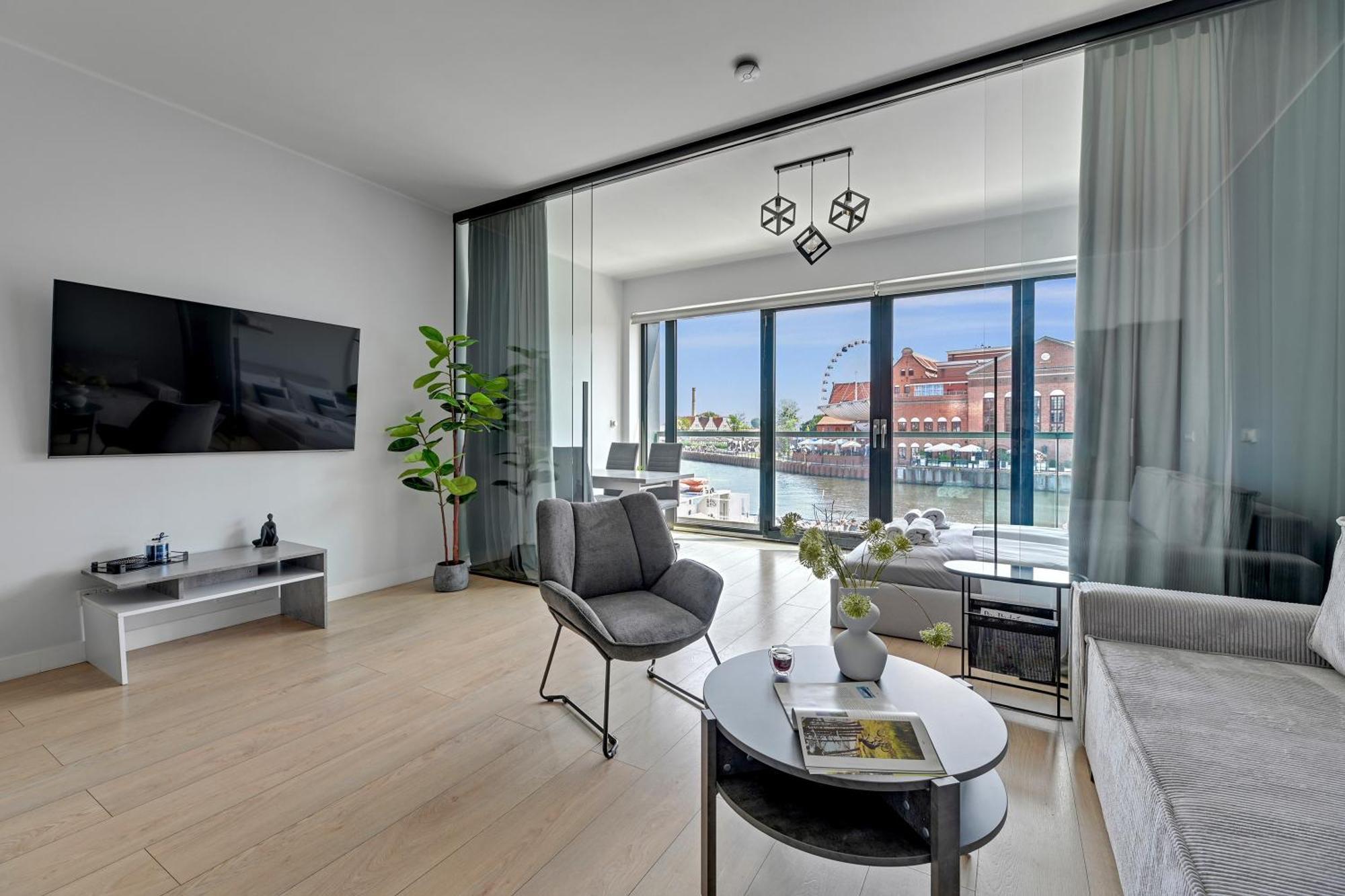 Symfonia Amazing River View Apartment By Downtown Apartments Гданьск Экстерьер фото